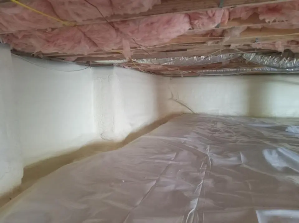 Crawl space encapsulation with closed-cell spray foam for Metal Roof Coating in Keene